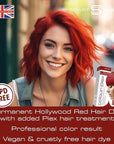 Smart Beauty Red Hair Dye with Plex Anti-Breakage Technology Protecting and Restoring Hair Structure, Plum Color, Vegan and Cruelty-Free