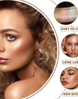 Polvo De Hadas Body Glitter Face Highlighter Powder Glow(Fairy Pink)