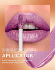 MAKI YIKA Pink Lipstick for Women Metallic Lipsticks Glitter Long Lasting Lipstick No Smudge No Transfer Liquid Lip Gloss (BR012 Paradise)