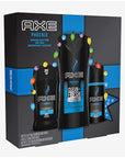 AXE Phoenix Holiday Gift Set With Body Spray, Antiperspirant & Deodorant Stick and Body Wash for Grooming 3 count
