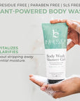 Beauty by Earth Peppermint Tea Tree Oil Shower Gel Body Wash - Made in USA with Organic & Natural Ingredients, Mens Body Soap Liquid, Moisturizing Cleansing Gel for Men & Women, Non Toxic Body Wash