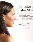 REVLON SmoothStay Coconut Oil Infused Hair Straightener - Flat Iron Hair Straightener for Sleek Straight Hairstyles, Enhanced Shine and Moisture (1 in)