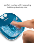 Conair Pedicure Foot Spa Bath with Heat reaching 104 Degrees, Massaging Foot Rollers, Soothing Bubbles, Pumice Stone and Nail Brush Included