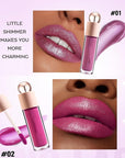 Shimmer Lip Gloss,Shine Liquid Lipstick Glossy Shimmer Finish, Glitter Sparkly Smooth Primer Lip Tint,Moisturizing Matte Lip Glaze Fine Glitter Waterproof Non-Stick Cup for Girls Women(#08)