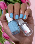 essie salon-quality nail polish, vegan, blue, cream, tu-lips touch, 0.46 fl oz
