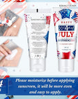 24 Pcs 4th of July Party Supplies Bulk Spf 30 Mini Sunscreen for Summer Independence Day Party 1oz Travel Size Thank You Gifts for Patriotic Favors Supplies