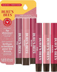 Burt's Bees Lip Shimmer Nude Collection, Tinted Lip Balm Stick, Moisturizing for All Day Hydration with Natural Glowy Pigmented Finish & Buildable Color, 3 Warm Shades; Value Pack, 3 Tubes x 0.09 Oz