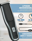 Wahl Clipper Self-Haircut Pro Lithium Ion Cordless Hair Clippers, Easy to Use Self Haircutting Kit Designed for DIY Haircuts – Model 3026122