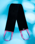 Bronze Tan Self Tanner Back Applicator - Tanning Mitt For Sunless Tanning Mousse or Lotion - Tan your Back Quickly and Easily - Self Tanning Back Applicator - Black with Pink Handles