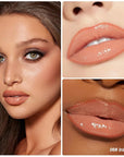 KISSIO Lip Stain Set,Peel Off Lip Liner Stain and Lip Care Oil,Transfer Proof,Long Lasting and Waterproof Lip Tint,Matte Finish,Lip Combo,06 Inlove