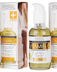 Advanced Clinicals Vitamin C illuminating Body Oil For Women & Men |Vitamin C Oil Skin Care Body Moisturizer With Vitamin E + Botanicals To Help Improve Appearance Of Dark Spots + Dry Skin, 2 Piece