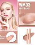Oulac Nude Rose Eyeshadow Stick – Twist-Up Creamy Crayon, Waterproof & Blendable, Vegan & Cruelty-Free, 1.25g, WM03 Rose Dawn