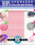 4 Pieces Exfoliating Washcloth Shower Towel African Net Sponge Japanese Wash Cloth Face Exfoliating Sponge Loofah Exfoliating Body Scrubber for Body Exfoliation (Purple, Pink, Green, Orange)