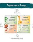 Himalaya Cleansing Bar Soaps Variety Pack, Neem & Turmeric, Almond, Cream & Honey and Cucumber, 4.41 oz, 12 Pack
