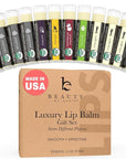 USDA Organic Lip Balm - USA Made with Natural Ingredients, 12 Pack Multi Flavor Lips Moisturizer, Moisturizing Lip Care, Beauty & Birthday Gifts, Moisturizer Chapstick Bulk Care for Dry Lips