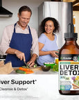 BIO KRAUTER Liver Detox Liquid - Liver Cleanse Detox Liquid Drops - Milk Thistle, Chanca Piedra, Turmeric, Dandelion, Artichoke - Liver Tincture - Vegan Drops 4 Fl. Oz.
