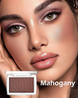 Powder Blush Palette, Matte Powder Makeup Blush for Enhancing -#Mahogany