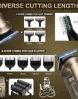 Hatteker Professional Hair Clipper Electric Razor Foil Shavers for Men Body Nose Ear Hair Grooming Kit with Triple Blades Cordless Waterproof