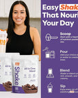 310 Nutrition All-In-One Meal Replacement Shake Powder - Plant-Based Protein Smoothie Blend w/High Fiber, Probiotics & Adaptogens - Low Carb, Vegan, Keto & Paleo Friendly - Mocha - 28 Srv