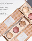 LAURA GELLER NEW YORK Geller's Greatest Lift-n-Glow Baked Trio Palette - Highlighter, Blush, Bronzer - All Skin Tones