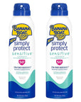 Banana Boat Mineral Enriched Sunscreen, Sensitive Skin, Broad Spectrum Spray, SPF 50, 6oz. - Twin Pack