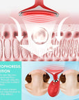 Red-Light-Therapy-for-Face and Neck, Face 𝖲 culpting Wand Facial Massager with 7 Color (Red)