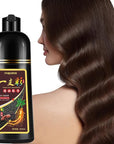 Hair Dye Shampoo 3 in 1, Dark Coffee Hair Color Shampoo for Men Women, Natural Brown Color Dye, Easy to Use, Instant Effect for All Hair Types 16.9 Fl Oz (Dark coffee)