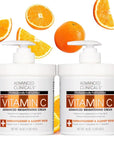 Advanced Clinicals Vitamin C Cream Visibly Brightening Body Lotion | Vitamin C Moisturizer Skin Care Body Cream For Women & Men Helps Visibly Improve Look Of Dark Spots & Uneven Skin Tone, 2-Pack