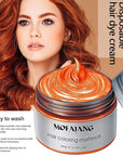 Temporary Hair Color Wax Orange 4.23 oz-Instant Hairstyle Cream Hair Pomades Hairstyle Wax for Party Cosplay Easy Cleaning
