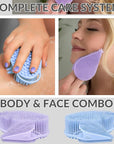 Avilana Silicone Body Scrubber – Gentle Shower Brush & Loofah Alternative- Food Grade & Lab Tested – Fast-Drying, Hygienic, BPA-Free Silicone Body Gentle Exfoliator (Dark Gray, Body & Face)