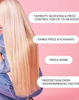 Cake Beauty Anti Frizz Shine Spray, The Shine On - Blocks Humidity for Smooth, Frizz Free, Shiny Hair - Safflower, Sweet Almond, Moringa & Argan Oil - For All Hair Types - 4.2 Oz