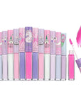 Expressions 14pc Lip Gloss for Girls - Glossy Lip Gloss Tubes | Non Toxic Lip Gloss Set - Unicorn Princess Birthday Party Favors Kids Makeup