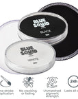 Blue Squid PRO Face Paint - Professional Water Based Single Cake Facepaint & Body Paints - SFX Makeup, Kids Adults Face Painting for Costume, Halloween, Cosplay - Classic Black & White 30g / 1oz