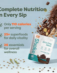 310 Nutrition All-In-One Meal Replacement Shake Powder - Plant-Based Protein Smoothie Blend w/High Fiber, Probiotics & Adaptogens - Low Carb, Vegan, Keto & Paleo Friendly - Chocolate Icing - 28 Srv