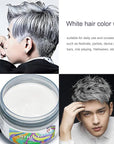 Temporary White Hair Color Wax,Natural Hair Spray Color Washable For Kids Women Men For Dark Light Hair Hairstyle Cosplay Halloween Party Christmas Diy Hairstyle