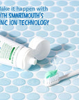 SmartMouth Premium Zinc Ion Toothpaste, Cavity, Enamel, and Plaque Help, Mild Mint, 3.4 oz, 3 Pack