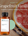 Grapefruit Vanilla Aroma Oil, Essential Oils Blend for Diffusers & Scent Machines, Sparkling Citrus & Warm Vanilla, Aromatherapy, Cold Air Diffuser Compatible, 300 mL