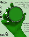Mehron Makeup Paradise Makeup AQ Pro Size | Stage & Screen Performance, Face & Body Painting, Beauty, Cosplay, and Halloween | Water Activated Face Paint, Body Paint 1.4 oz (40 g) - Amazon Green