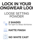 L'Oreal Paris Infallible Tinted Loose Setting Powders, Matte Finish, Lightweight, No White Cast, 2 Shades From Light To Deep, Translucent Medium-deep, 0.28 Oz