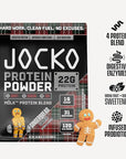Jocko Mölk Whey Protein Powder - Keto, Probiotics, Grass Fed, Digestive Enzymes, Amino Acids, Sugar Free Monk Fruit Blend - Muscle Recovery & Growth (31 Servings (Pack of 1), Gingerbread Cookie)