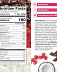 Truth Bar Prebiotic & Probiotic Keto Snack Vegan Bars with Omega-3's - Synbiotic High Fiber Snacks - Low Sugar, Kosher, Gluten Free - Dark Chocolate Coconut Raspberry Truffle (Pack of 12)