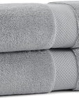 Aston & Arden Egyptian Bath Towels - Pack of 2 - Oversized Ultra Soft Thick & Absorbent, 100% Ringspun Egyptian Cotton Bathroom Towel for Spa, Hotel, 600 GSM, 30 x 54 in, Dark Grey