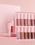 R.Y.M Pack of 12 Pcs Matte, Natural, Moisturizing, Plumper Lip Gloss Sets, Liquid Stick Set Long Lasting for Lip Color, Minimizes lip Wrinkles, with Beautiful Finish
