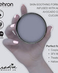Mehron Makeup Paradise Makeup AQ Pro Size | Stage & Screen Performance, Face & Body Painting, Beauty, Cosplay, and Halloween | Water Activated Face Paint, Body Paint 1.4 oz (40 g) - Storm Cloud