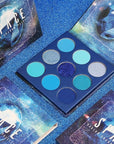 docolor Eyeshadow Palette 9 Colors Blue Eyeshadow Gemstone Shadow Palette Highly Pigmented Mattes Shimmers Smokey Glitter Cream Colorful Powder Blendable Long Lasting Waterproof Makeup Palette