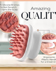 KAMEDIS Scalp Massager Brush - Silicone Gentle Scalp Scrubber, Exfoliator & Hair Dandruff Scrub Away - Use On Shower with Shampoo for Scalp Scrub. Suitable for Men & Women