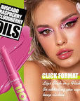 3 Colors Fat Lip Oil, Click Slick Moisturizing and Long-lasting Lip Balm, Non-stick and High Pigment Lip Glow Oil, Lightweight Lip Plumper with Coconut Oil Makeup (Set C)