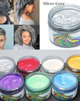 Temporary Grey Hair Color Wax,Natural Hair Spray Color Washable For Kids Women Men For Dark Light Hair Hairstyle Cosplay Halloween Party Christmas Diy Hairstyle