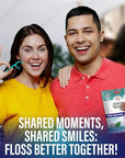 GuruNanda Fresh Floss Dental Picks - Non- Shred Thread with Angled Pick for Effective Plaque Removal - Dentist Recommened - Travel Friendly for Adults & Kids - 60 Pack