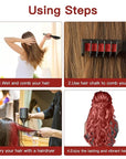 MSDADA New Hair Chalk Comb Temporary Hair Color Dye for Girls Kids with Light Color Hair, Washable Hair Chalk for Girls Age 4 5 6 7 8 9 10 Birthday Cosplay DIY, Christmas, New Year (Red & Green)